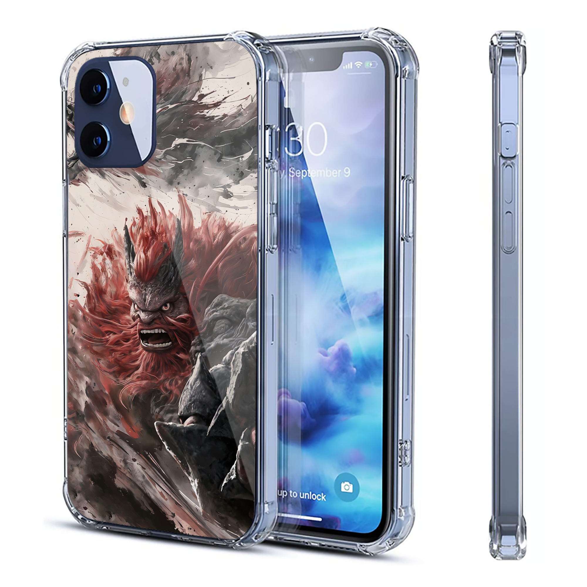 （画像用） Ne Zha 2 ナタ 魔童の大暴れ 【iPhone 12シリーズ対応】透明スマホケース（クリアソフトケース）